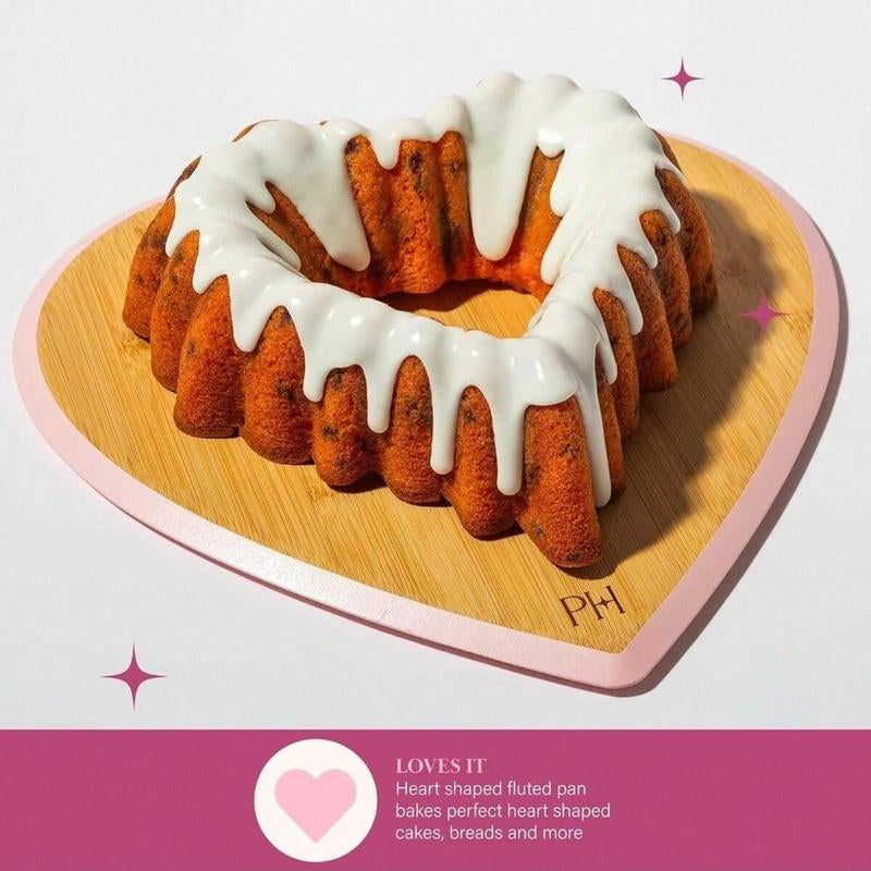 Heart Shaped Cake Pan, 2 Counts Non-Stick Silicone Cake Baking Mold, Baking Tool for Home Kitchen, Kitchen Accessories