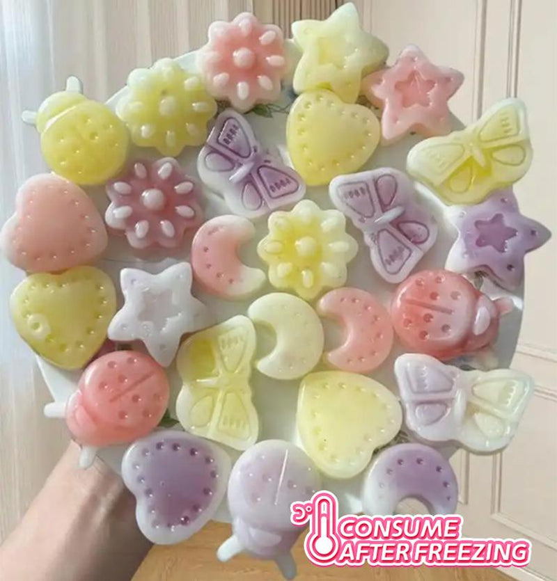 Bonbonland Vintage Wax Candy: Bite, Sip, Freeze! , Filled Tropical Fruit Punch Syrup Blueberry,Banana, Strawberry, Fruit Syrup with Various Flavors, Back to School Holiday Gift Consume after Freezing Candy