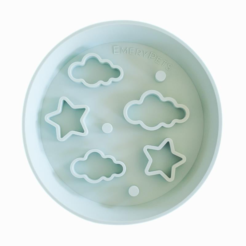 Emerypets Star + Cloud Slow Feeder Bowl - Premium Quality Slow Feeder Bowl for Mental Stimulation & Digestion Support