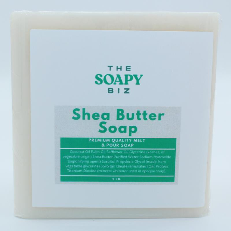 Shea Butter Soap Base 1 Pound - Enriched with Shea Butter, Easy to Use, Customizable for Crafting, Handmade Gifts & Self-Care Projects