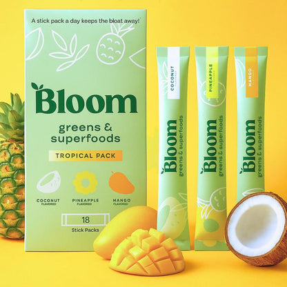 Bloom Nutrition Greens & Superfoods Tropical Pack (18 Sticks)