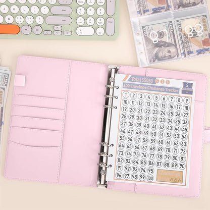 New Edition 100 Envelopes Saving Challenge,Easy and Fun Way to save $5,050,Money Saving Book,Waterproof Wallet,Storage Bag,Saving Tips,Desk Office Accessories,Budget Plan