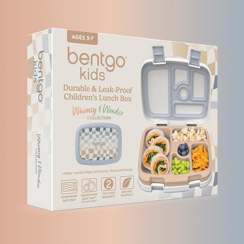Bentgo Kids Whimsy & Wonder Prints Lunch Box - Kids Bento Box for Meal Prep, Lightweight, Reusable, Ideal for School Lunches - Stylish Tableware