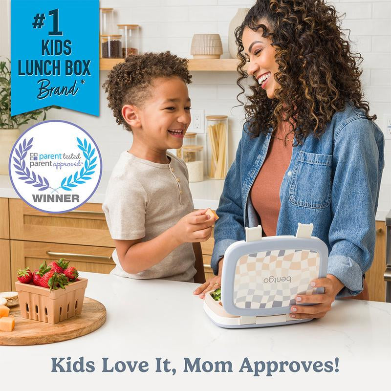 Bentgo Kids Whimsy & Wonder Prints Lunch Box - Kids Bento Box for Meal Prep, Lightweight, Reusable, Ideal for School Lunches - Stylish Tableware