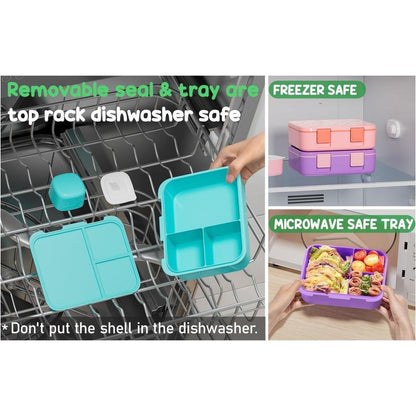 Fimibuke Bento Lunch Box with Thermos 32Oz Snack Lunch Container with 3 Compartments, Insulated Lunch Bag, 12Oz Leakproof Food Jar, and Ice Pack — Ideal for Daycare, School, or On-The-Go Meals Dealsforyoudays