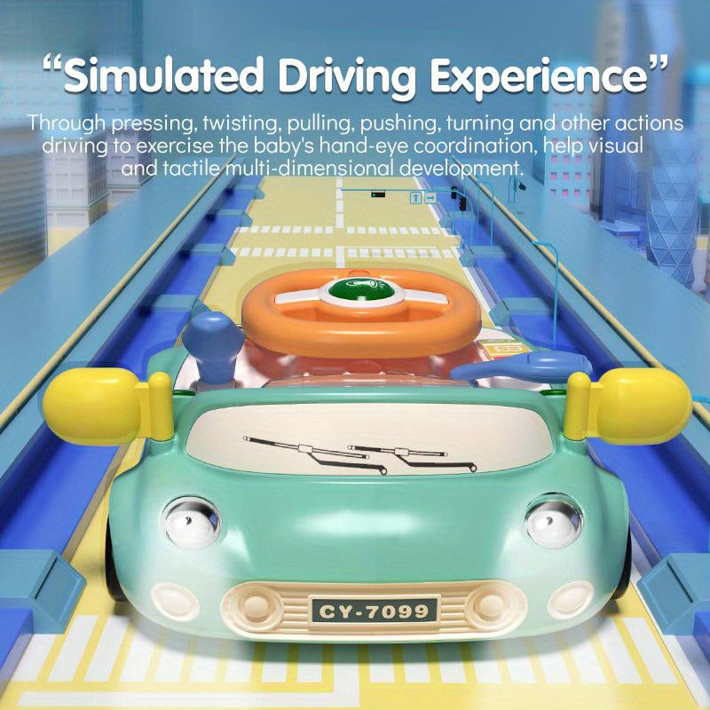 Car Steering Wheel Toy, Baby Interactive Toy, Driving Educational Toy with Light and Sound, Birthday Gifts for Kids, Science Toys Sensory Play