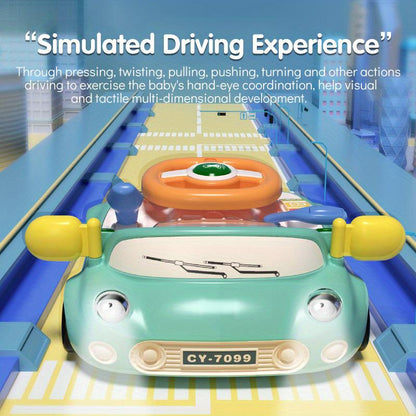 Car Steering Wheel Toy, Baby Interactive Toy, Driving Educational Toy with Light and Sound, Birthday Gifts for Kids, Science Toys Sensory Play