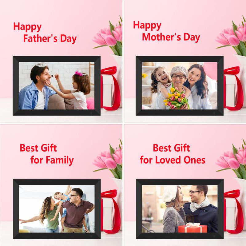 Digital Picture Frame Wifi, 10.1 Inch Wifi Digital Photo Frame with Full HD Touch Screen, 32GB Storage Auto-Rotate Wall Mountable Easy Share Photos or Videos via Free App from Anywhere Best Gift