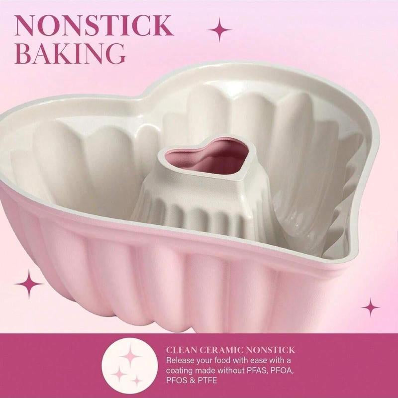 Heart Shaped Cake Pan, 2 Counts Non-Stick Silicone Cake Baking Mold, Baking Tool for Home Kitchen, Kitchen Accessories