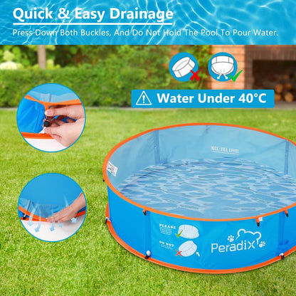 Peradix Baby Beach Tent, Paddling Pool for Kids & Pets Infant Ball Pit Tent, Toddler Wading Pool UV Sun Shelter Canopy with Mosquito Net, Portable Pop up Tent Summer Beach Toys for Child