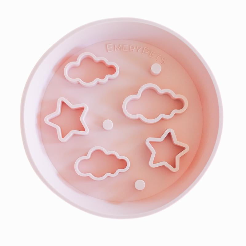 Emerypets Star + Cloud Slow Feeder Bowl - Premium Quality Slow Feeder Bowl for Mental Stimulation & Digestion Support