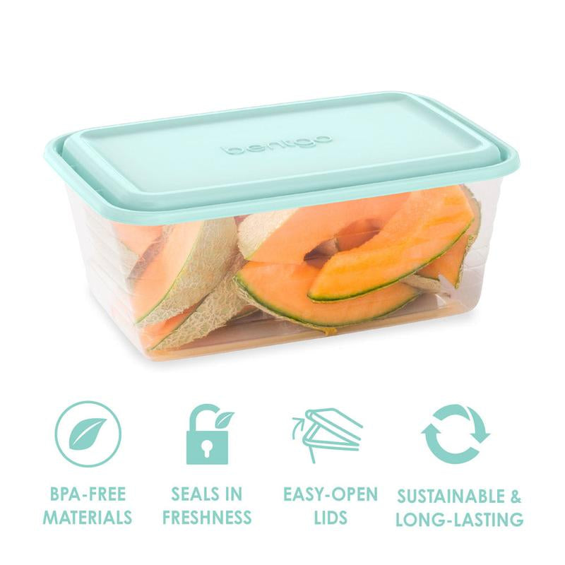 Bentgo Prep 8-Cup Deep-Dish Container (20-Piece Set) - Aqua Splash Color, Reusable Meal Containers, Bpa-Free, Durable, Stackable Design, Food Storage