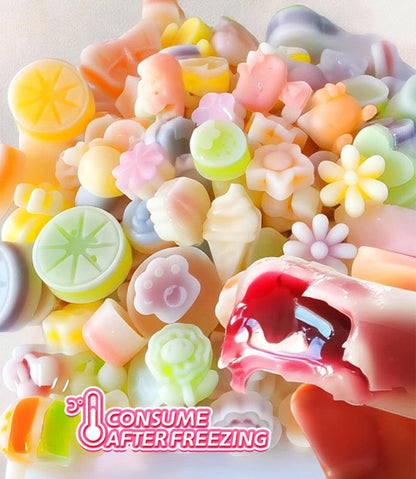 Bonbonland Vintage Wax Candy: Bite, Sip, Freeze! , Filled Tropical Fruit Punch Syrup Blueberry,Banana, Strawberry, Fruit Syrup with Various Flavors, Back to School Holiday Gift Consume after Freezing Candy