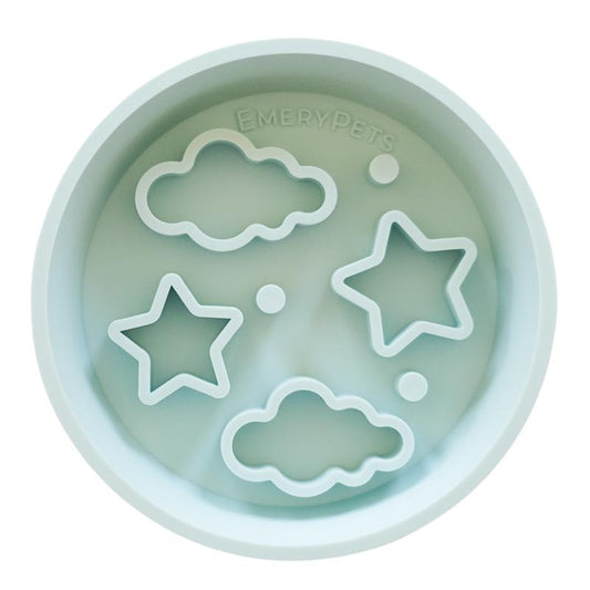 Emerypets Star + Cloud Slow Feeder Bowl - Premium Quality Slow Feeder Bowl for Mental Stimulation & Digestion Support