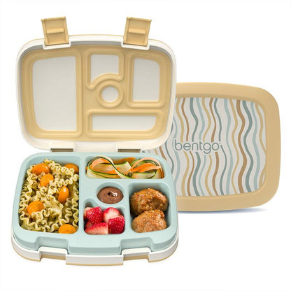 Bentgo Kids Whimsy & Wonder Prints Lunch Box - Kids Bento Box for Meal Prep, Lightweight, Reusable, Ideal for School Lunches - Stylish Tableware