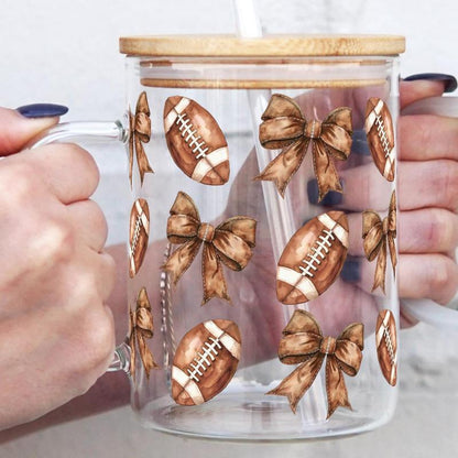 Sip-Sip Hooray! 17Oz Fall Glass Mug – Pumpkin Spice Aesthetic Cup with Lid & Straw, Falltok Iced Coffee Tumbler, Reusable & Portable Drinkware**