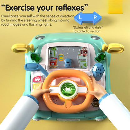 Car Steering Wheel Toy, Baby Interactive Toy, Driving Educational Toy with Light and Sound, Birthday Gifts for Kids, Science Toys Sensory Play