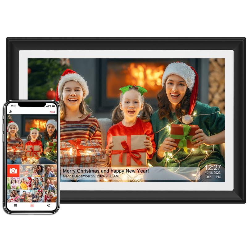 Digital Picture Frame Wifi, 10.1 Inch Wifi Digital Photo Frame with Full HD Touch Screen, 32GB Storage Auto-Rotate Wall Mountable Easy Share Photos or Videos via Free App from Anywhere Best Gift