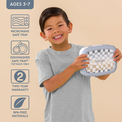 Bentgo Kids Whimsy & Wonder Prints Lunch Box - Kids Bento Box for Meal Prep, Lightweight, Reusable, Ideal for School Lunches - Stylish Tableware