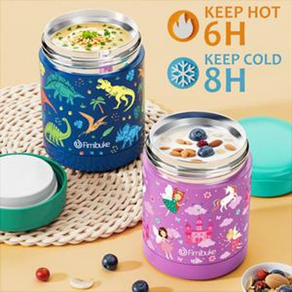 Fimibuke Bento Lunch Box with Thermos 32Oz Snack Lunch Container with 3 Compartments, Insulated Lunch Bag, 12Oz Leakproof Food Jar, and Ice Pack — Ideal for Daycare, School, or On-The-Go Meals Dealsforyoudays