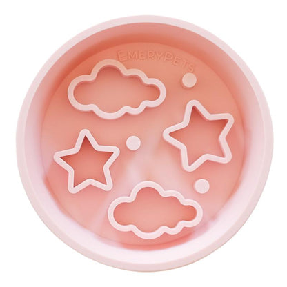 Emerypets Star + Cloud Slow Feeder Bowl - Premium Quality Slow Feeder Bowl for Mental Stimulation & Digestion Support