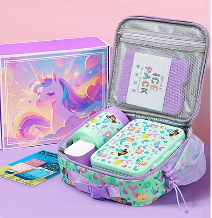 Fimibuke Bento Lunch Box with Thermos 32Oz Snack Lunch Container with 3 Compartments, Insulated Lunch Bag, 12Oz Leakproof Food Jar, and Ice Pack — Ideal for Daycare, School, or On-The-Go Meals Dealsforyoudays