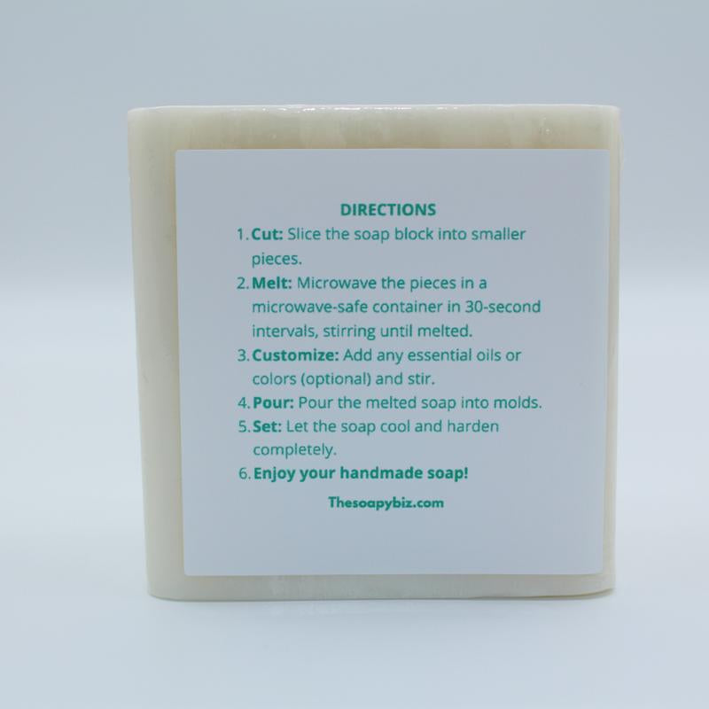 Shea Butter Soap Base 1 Pound - Enriched with Shea Butter, Easy to Use, Customizable for Crafting, Handmade Gifts & Self-Care Projects