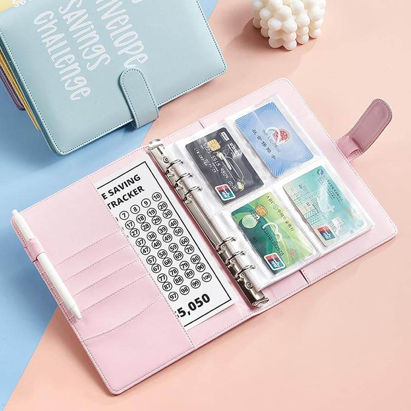 New Edition 100 Envelopes Saving Challenge,Easy and Fun Way to save $5,050,Money Saving Book,Waterproof Wallet,Storage Bag,Saving Tips,Desk Office Accessories,Budget Plan